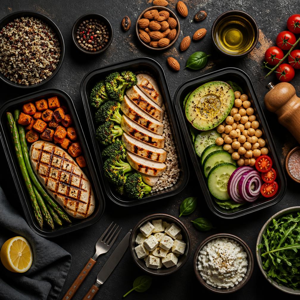Balanced meal preparation for fitness goals